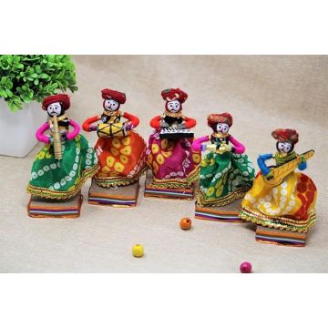 JH Gallery Recycled Material Rajasthani Home Decor Items Musician Bawla Puppet