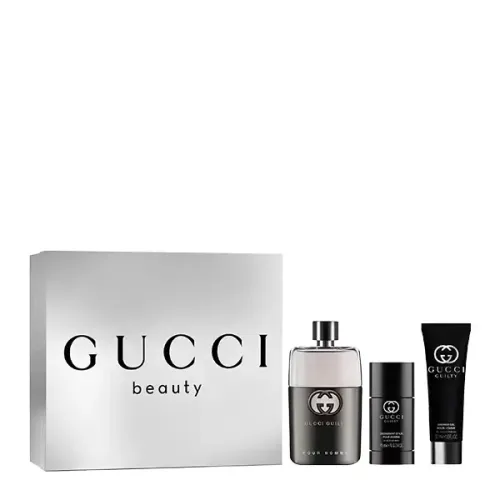 GUCCI Guilty Pour Homme Eau de Toilette Giftset 90ml and Deo Stick 75ml and Shower Gel 50ml